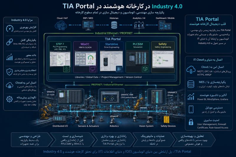 TIA Portal در کارخانه هوشمند Industry 4.0